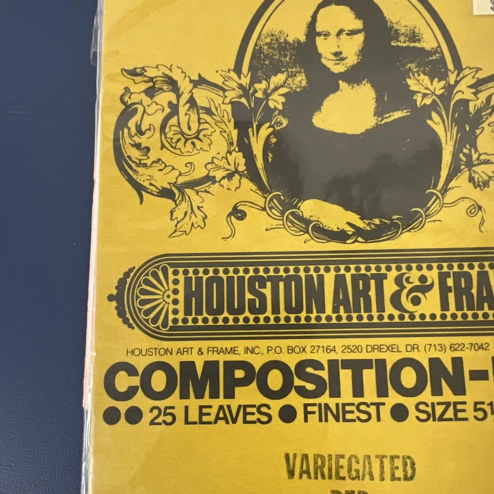 New* Houston Art And Frame‎ Red Composition Leaf 5½x5½ 25 Fine Sheets Each Pkg.